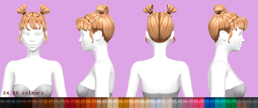 Галерея мода Прическа Champa Buns Hair #1